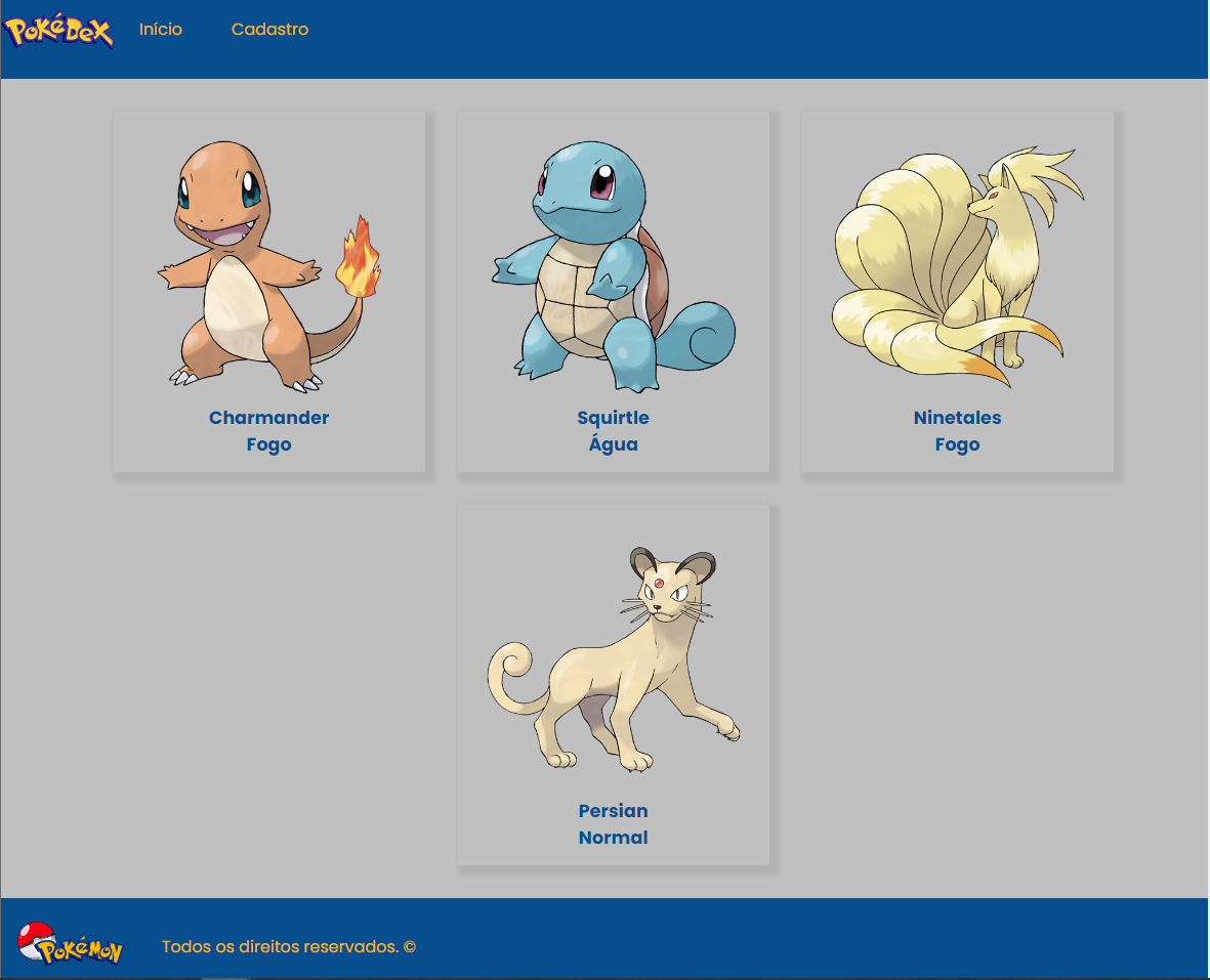 Imagem do site Pokedex